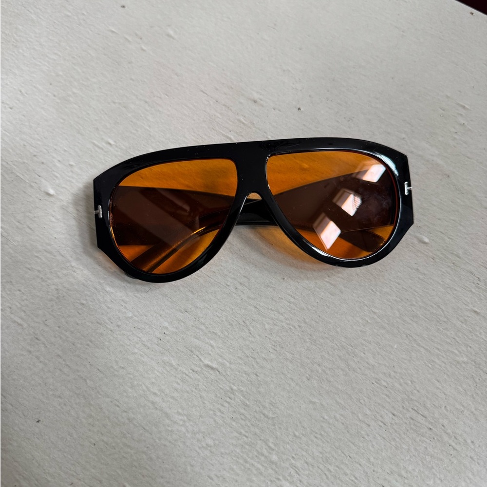 Othr Black Frame Sunglasses with Amber Lenses